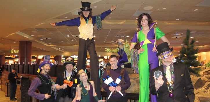 Roving Performers - Roving Acts - Mardi Gras Entertainers - Funny Business Agency