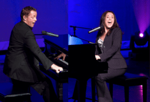 Michael and Amy Dueling Piano Split Shot