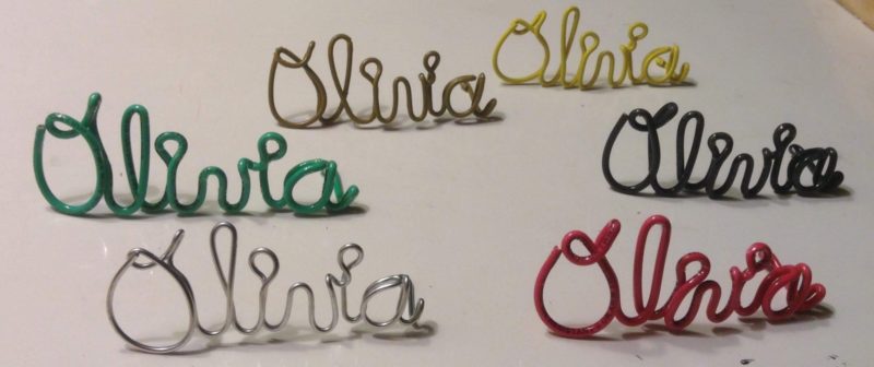 Custom names in wire - Olivia