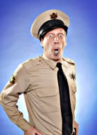 Rik Roberts in a cop costume