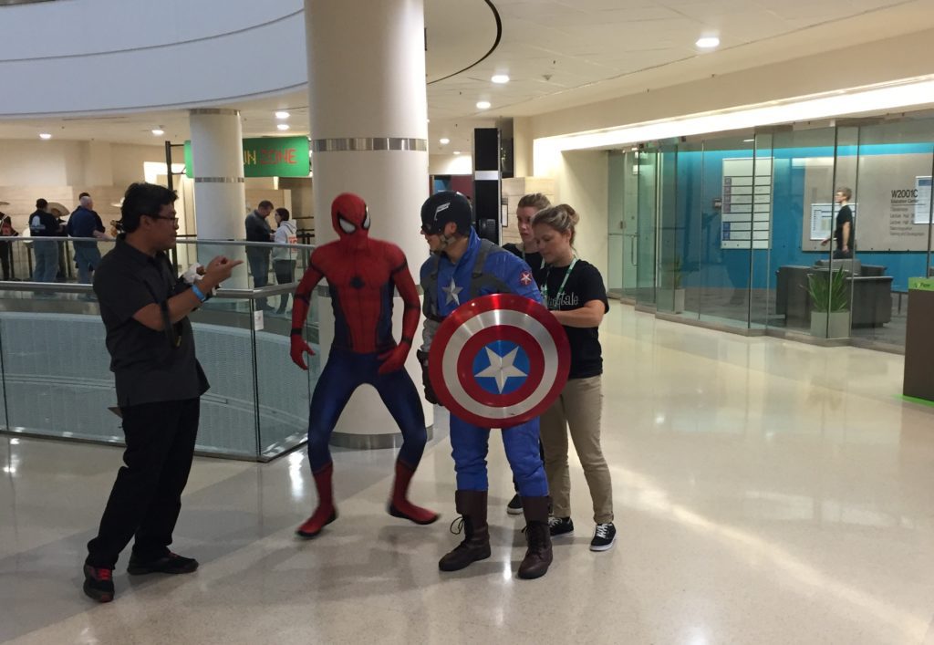 Roving Super Hero's Spider-Man and Captain America