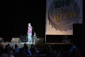 Comedian Dave Waite at the BrewHaHa 2017