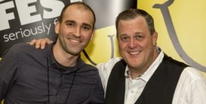 Jamison Yoder and Billy Gardell at Gilda's LaughFest
