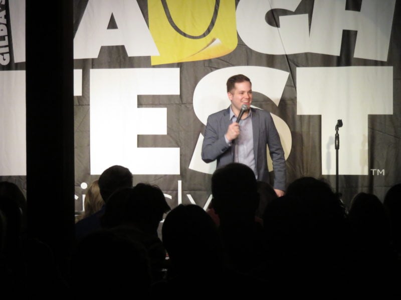 Jeff Arcuri on stage at Gilda's LaughFest - Best of the Midwest