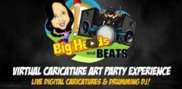 Big Heads & Beats Virtual Caricature Art Party Experience - Funny Business Agency