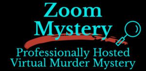 Zoom Mystery - Virtual Murder Mystery Banner - Virtual Murder Mystery - Funny Business Agency