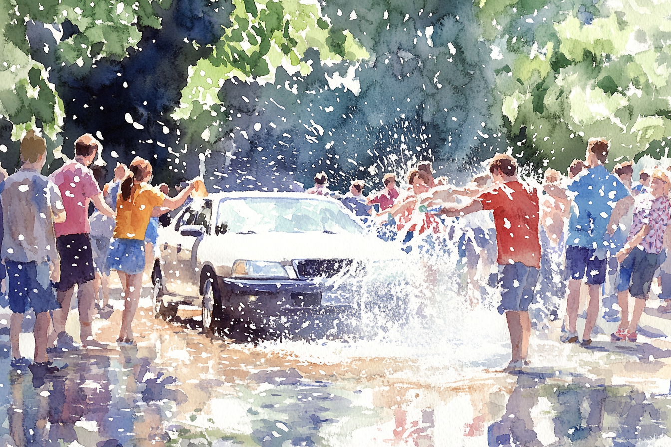 An engaging illustration of community fundraising activities, highlighting various events that engage local participants.