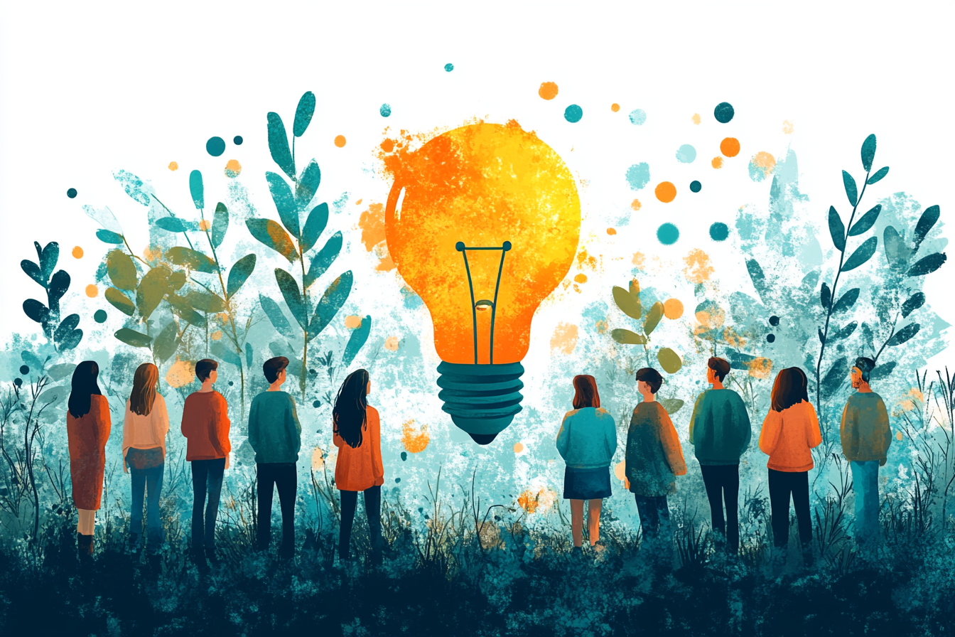 A colorful illustration of creative fundraising ideas for nonprofits, including various events and activities.