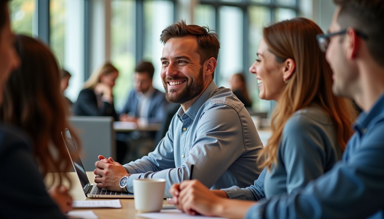 An illustration of employees enjoying a corporate event.