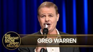 Greg Warren performing stand-up on The Tonight Show Starring Jimmy Fallon